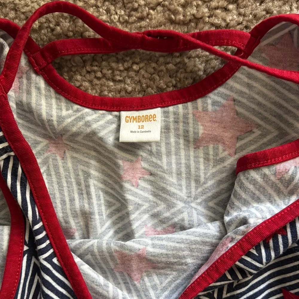 Gymboree Red and Blue Sundress Sleeveless Scoop Neck